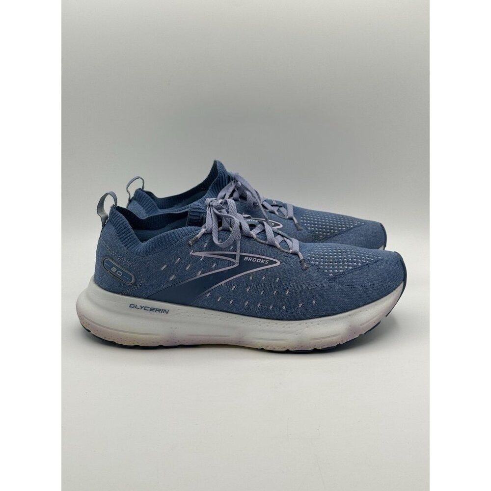 Brooks Glycerin 20 Athletic Running Shoes Womens Blue Low Top Lace Up Size 11.5
